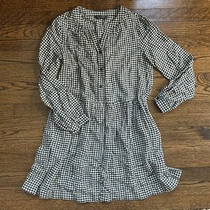 Roolee Gingham Black & White Dress